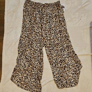 Time and Tru Leopard Print Swim Coverup Pants